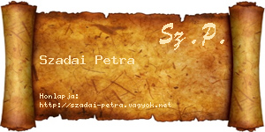 Szadai Petra névjegykártya